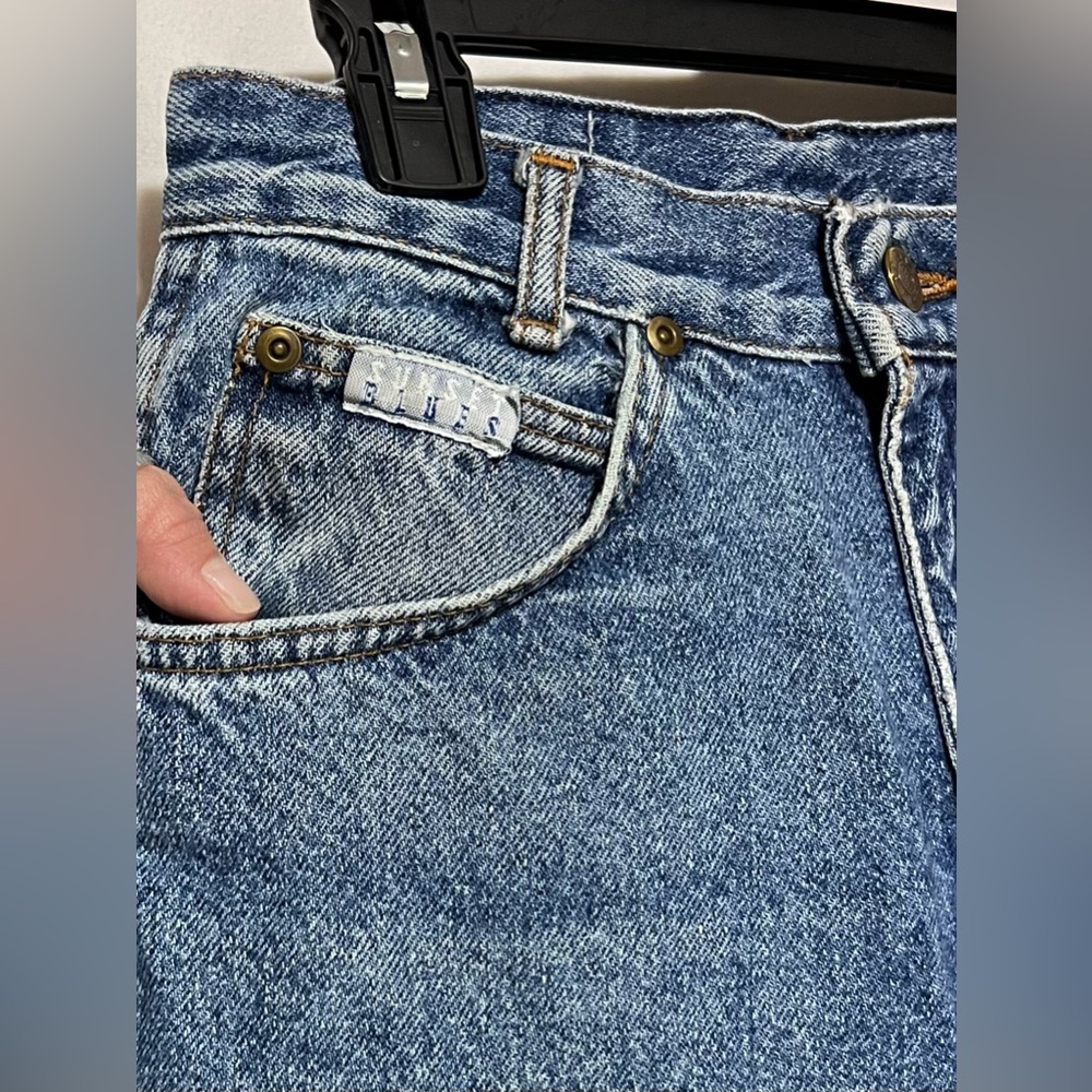 Vintage 80’s SUNSET BLUES High Waist No Stretch Mom Jeans Straight Leg Denim - Picture 5 of 11